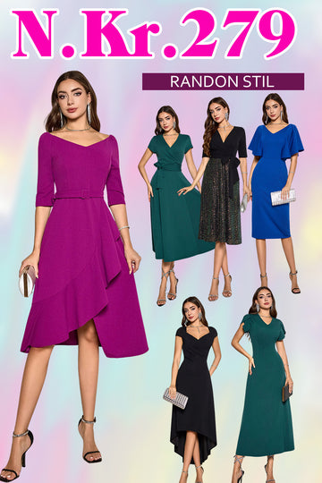 N.Kr.279 Flash Sale - Tilfeldig formell kjole